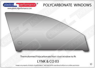 LYNK & CO 03 - Lexan Polycarbonate right front door window