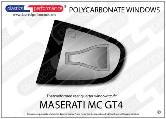 MASERATI - Granturismo MC GT4 - Lexan Polycarbonate left rear quarter window