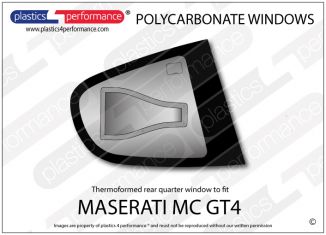 MASERATI - Granturismo MC GT4 - Lexan Polycarbonate right rear quarter window