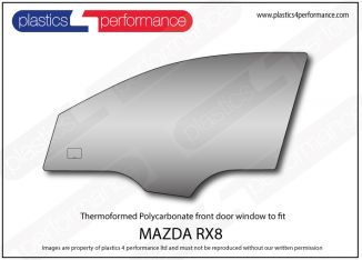 MAZDA - RX8 - Lexan Polycarbonate left front door window