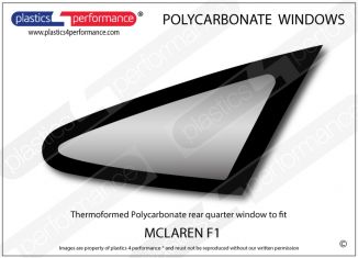 MCLAREN - F1 GTR - Lexan Polycarbonate right rear quarter window