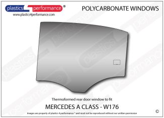 MERCEDES - A Class W176 - Lexan Polycarbonate left rear door window