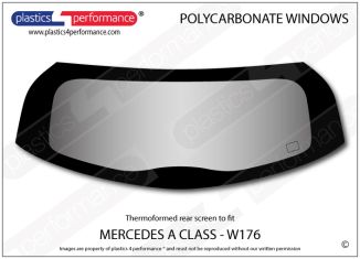 MERCEDES - A Class W176 - Lexan Polycarbonate rear screen