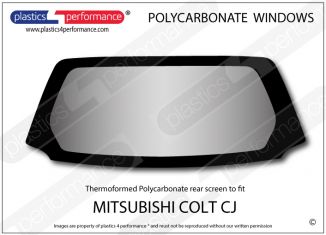 MITSUBISHI - Colt CJ - Lexan Polycarbonate rear screen
