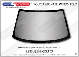 MITSUBISHI - Colt CJ - Hardcoated Lexan Polycarbonate front windscreen