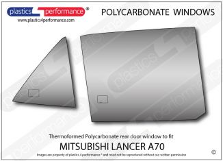 MITSUBISHI - Lancer A70 - Lexan Polycarbonate right rear door window