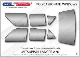 MITSUBISHI - Lancer A70 - Lexan Polycarbonate window kit