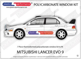 MITSUBISHI - Lancer Evo 9 (Evo IX) - Lexan Makrolon Polycarbonate window kit