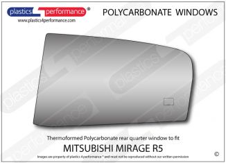 MITSUBISHI - Mirage R5 - Lexan Polycarbonate left rear quarter window