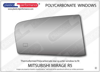 MITSUBISHI - Mirage R5 - Lexan Polycarbonate right rear quarter window
