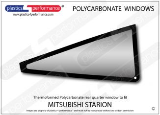 MITSUBISHI - Starion - Lexan Polycarbonate right rear quarter window