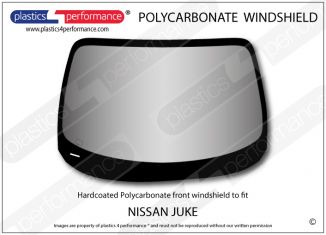 NISSAN Juke MK1 - Hardcoated Lexan Polycarbonate front windscreen