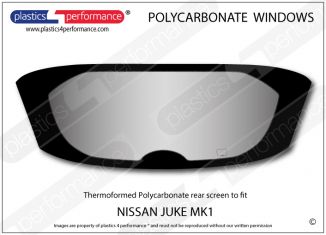 NISSAN Juke MK1 - Lexan Polycarbonate rear screen