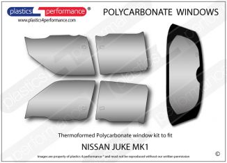 Nissan Juke MK1 - Lexan Polycarbonate window kit