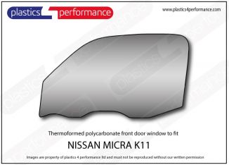 NISSAN - Micra K11 - Lexan Polycarbonate left front door window