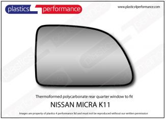 NISSAN - Micra K11 - Lexan Polycarbonate left rear quarter window