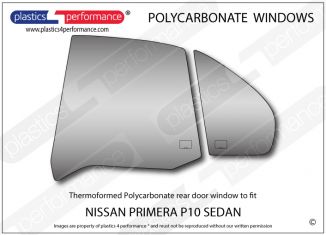 NISSAN - Primera P10 Sedan - Lexan Polycarbonate left rear door window