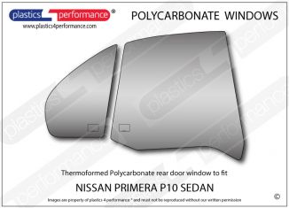 NISSAN - Primera P10 Sedan - Lexan Polycarbonate right rear door window