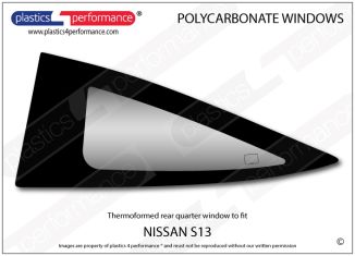 NISSAN - S13 - Lexan Polycarbonate left rear quarter window