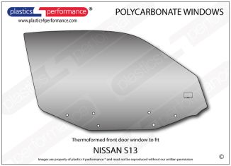 NISSAN - S13 - Lexan Polycarbonate right front door window