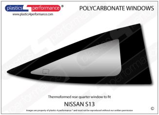 NISSAN - S13 - Lexan Polycarbonate right rear quarter window