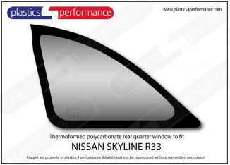 NISSAN - Skyline R33 - Lexan Polycarbonate left rear quarter window
