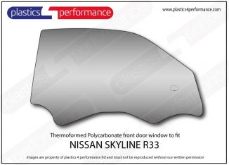 NISSAN - Skyline R33 - Lexan Polycarbonate right front door window