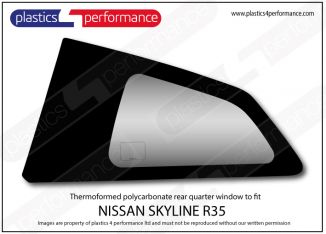 NISSAN - Skyline R35 GTR - Lexan Polycarbonate left rear quarter window