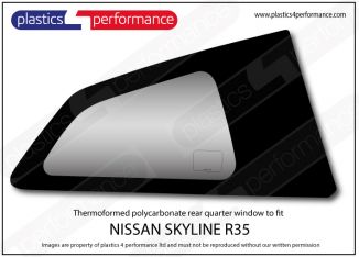 NISSAN - Skyline R35 GTR - Lexan Polycarbonate right rear quarter window