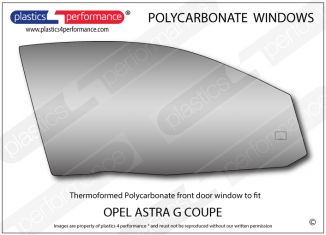 OPEL - Astra G Coupe - Lexan Polycarbonate right front door window