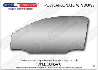 OPEL - Corsa C 3dr - Lexan Polycarbonate left front door window