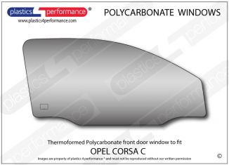 OPEL - Corsa C 3dr - Lexan Polycarbonate right front door window