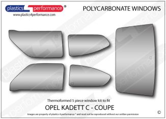 OPEL - Kadett C Coupe - Lexan Polycarbonate window kit