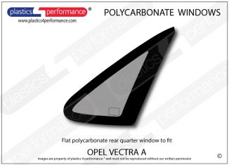 OPEL - Vectra A Sedan - Lexan Polycarbonate right rear quarter window