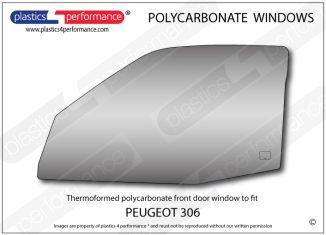 PEUGEOT - 306 - Lexan Polycarbonate left front door window