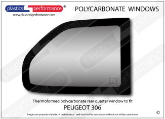 PEUGEOT - 306 - Lexan right hand rear quarter window