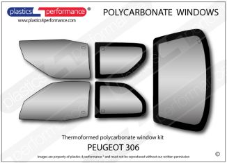 Peugeot 306 - Lexan/ Makrolon Polycarbonate Window Kit