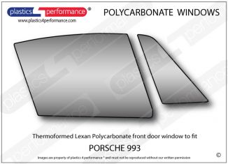 PORSCHE - 993 - Lexan Polycarbonate two piece right front door window