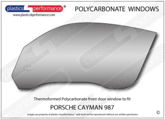 PORSCHE - Cayman 987 - Lexan Polycarbonate left front door window
