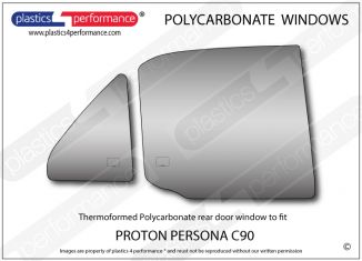 PROTON - Persona C90 - Lexan Polycarbonate right rear door window