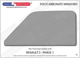 RENAULT - 5 GT Turbo Phase 1 - Lexan Polycarbonate left front door window