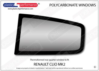 RENAULT - Clio Mk2 - Lexan Polycarbonate left rear quarter window