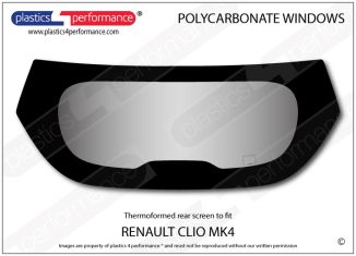 RENAULT - Clio MK4 - Lexan Polycarbonate rear screen