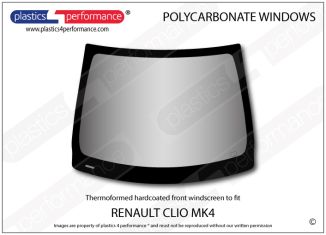 RENAULT - Clio MK4 - Hardcoated Lexan Polycarbonate front windscreen