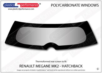 RENAULT - Megane MK2 - Makrolon polycarbonate rear screen