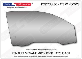 RENAULT - Megane MK2 / R26R - Lexan Polycarbonate right front door window