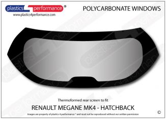 RENAULT Megane MK4 - Lexan Polycarbonate rear screen