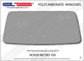 Rover - Metro 100 - Lexan Polycarbonate rear screen