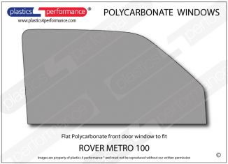 Rover - Metro 100 - Lexan Polycarbonate right front door window