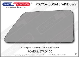 Rover - Metro 100 - Lexan Polycarbonate right rear quarter window